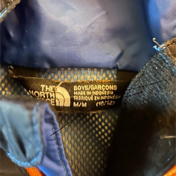 North face boys 10-12 windbreaker rain jacket. Blue colorblock. - Picture 3 of 3